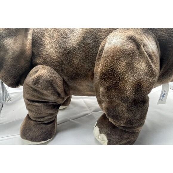 Vintage HugFun Dinosaur Dino Brown Triceratops 30” Plush Stuffed Animal Toy RARE - Picture 14 of 16